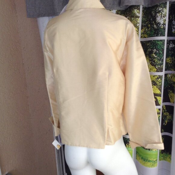 Talbots Light Tan Satin Blouse - Picture 3 of 9